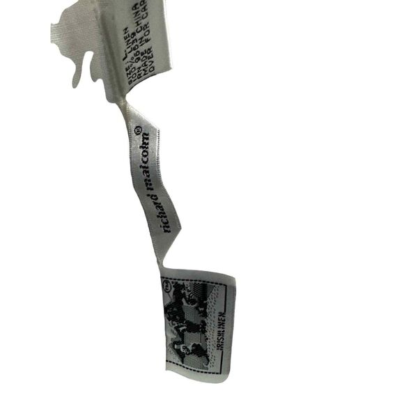 Richard Malcom Irish Linen White Button Down Roll  Tab Sleeves Size Large - Picture 4 of 4